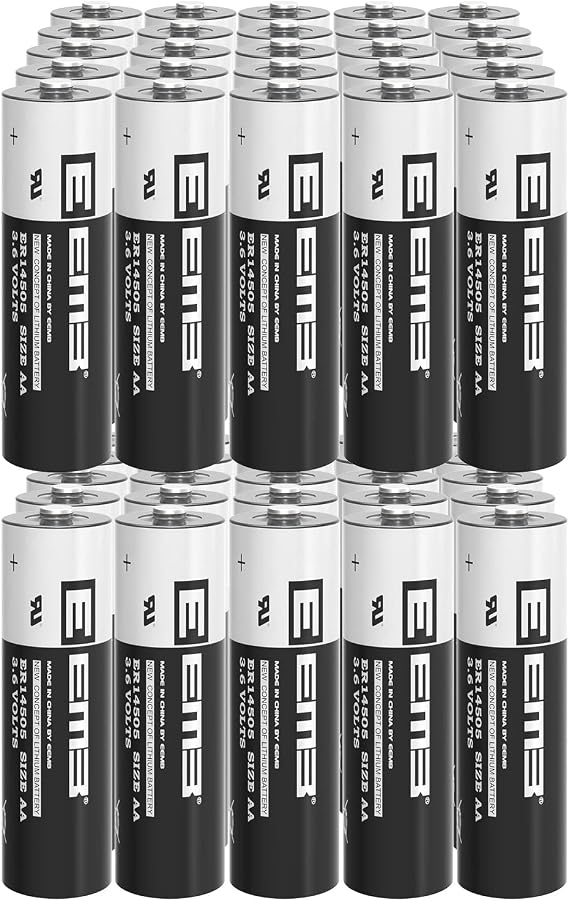 EEMB 50-Pack ER14505 3.6V AA Lithium Battery 2700mAh Non-Rechargeable
