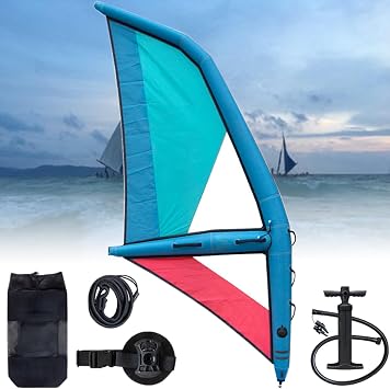 Inflatable Sail,Professional Inflatable Paddleboard,4.2m2 Inflatable Sail with Inflatable Pump,Freestanding Paddleboard for Windwing Foiling,Ski Surfing,Water Play