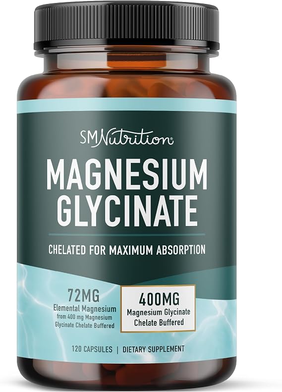 Magnesium Glycinate 400mg, Chelated Magnesium Glycinate, Maximum Absorption