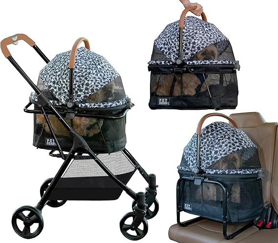 Pet Gear, A Vermont Family Owned Company Since 1936, 3-in-1 Travel System, View 360 Stroller Converts to Carrier and Booster Seat with Easy Click N Go Technology, for Small Dogs & Cats, 4 Colors
