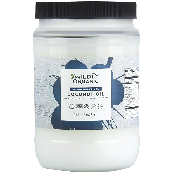 Wildly Organic Virgin Unrefined Cold Pressed Coconut Oil 28 Fl Oz