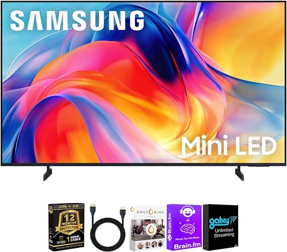 Samsung 43 Inch Class M70H Series 4K HDR Mini-LED Smart TV with HDMI Cable, Streaming Bundle, Smart TV, Gaming Ready, WiFi Entertainment Hub