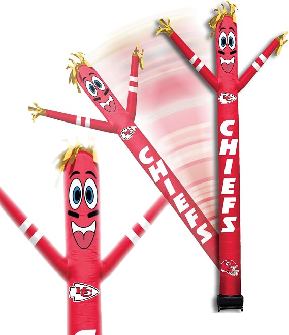 NFL Kansas City Chiefs Wacky Waving Tube Man Inflatable Crazy Sports Fan