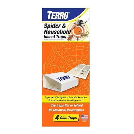 Terro T3206 Spider & Insect Trap, 4 Count 1 Pack