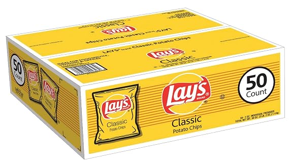Lays Classic Potato Chips, 1 Ounce - 50 Count (Pack of 1)