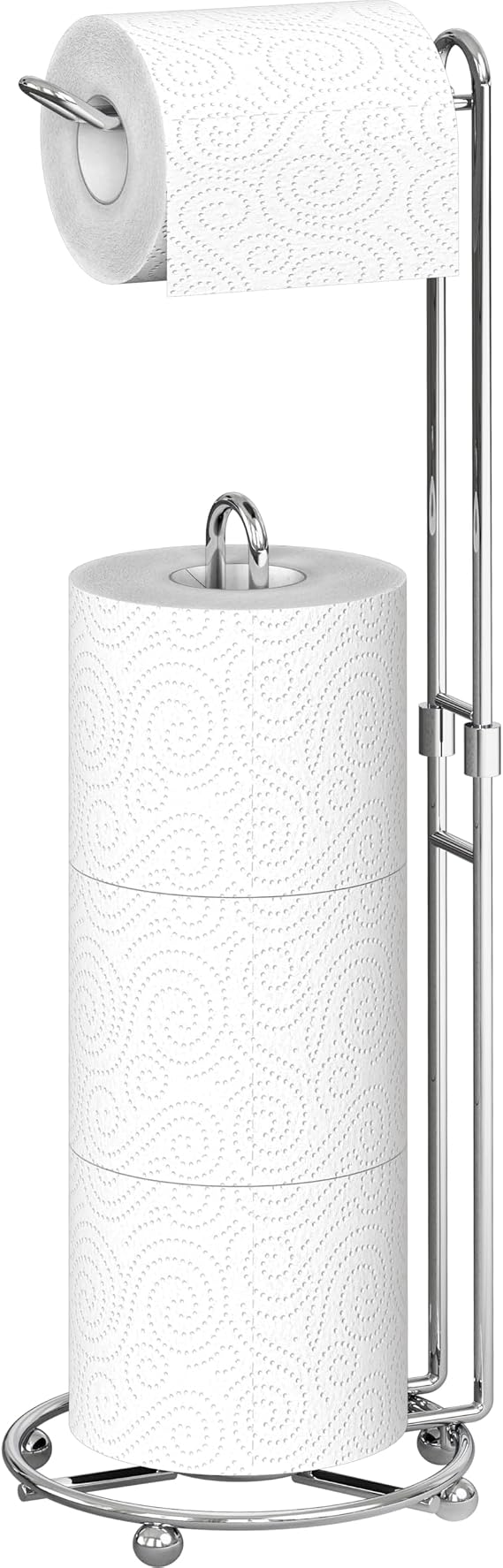 Simple Houseware Toilet Paper Holder for Bathroom Tissue Freestanding Storage, Chrome