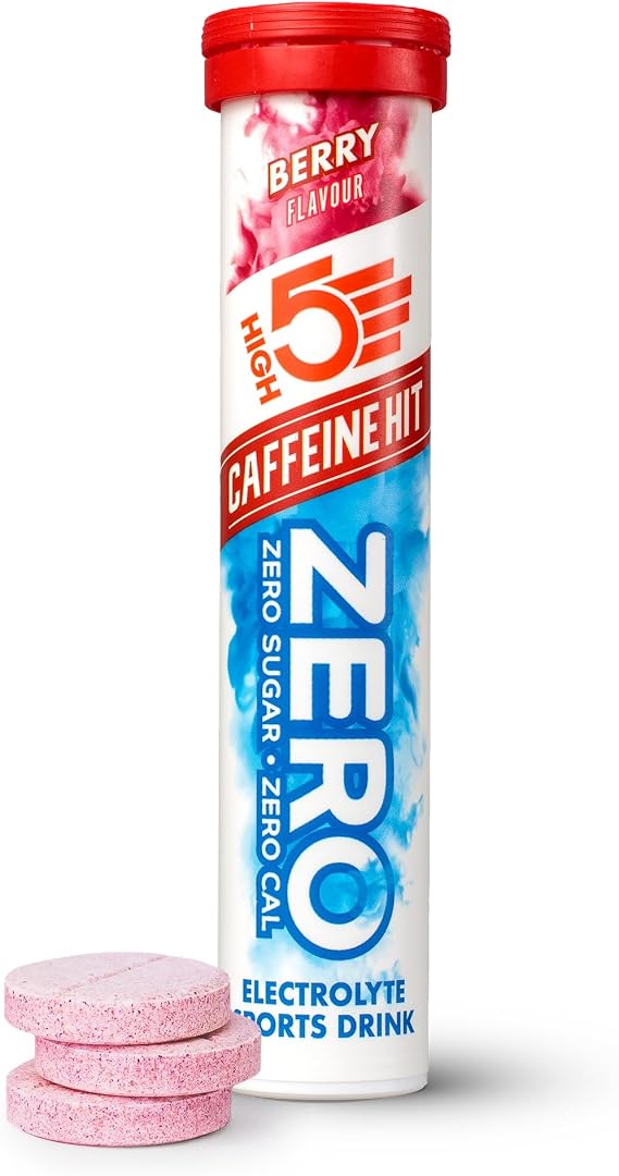 HIGH5 ZERO Caffeine Hit Electrolyte Tablet for Hydration, Berry, 20 Tablets