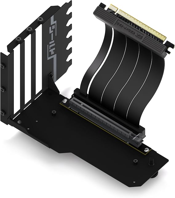 EZDIY-FAB Shield Vertical GPU Mount, 115mm PCIe 4.0 Riser Cable, Black