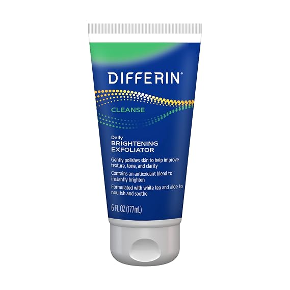 Differin Daily Brightening Face Scrub Exfoliator for Acne Prone Skin, 6oz