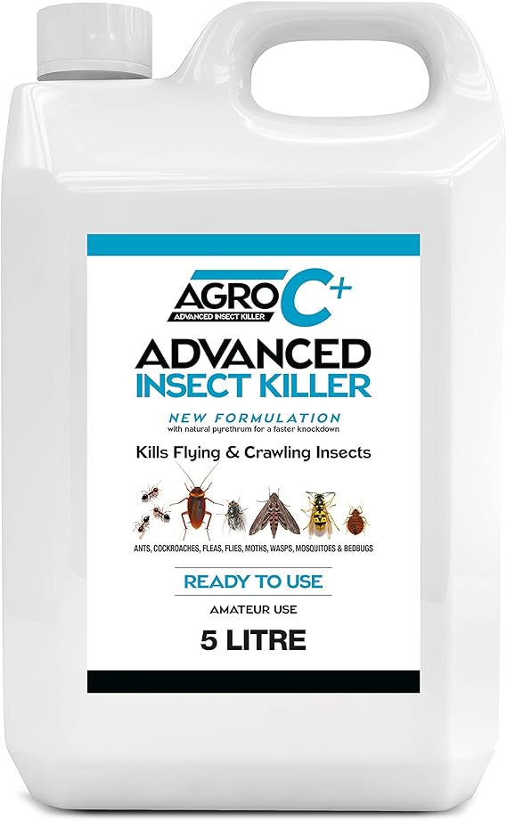 AGRO Cockroach Advanced Killing Poison Spray Treatment with Added Permethrin 5L