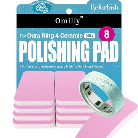8 Pack Polishing Pads Only for Oura 4 Ceramic, Scratch Repair Buff Kit