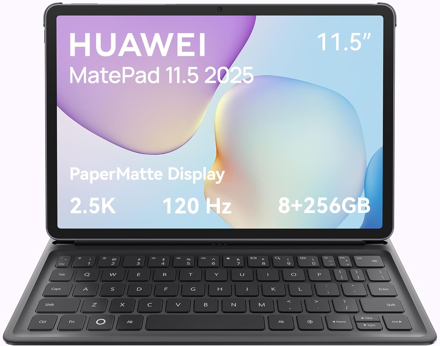 HUAWEI MatePad 115 2025 Tablet mit Tastatur 2.5K 120Hz PaperMatte Display 8+256GB 10.100 mAh Akku Bis zu 14 Stunden Videowiedergabe 40 W Supercharge Wi-Fi 6 Gaming Grau