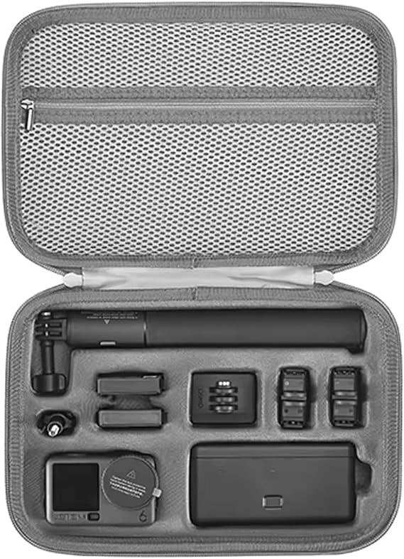 Carry Case for DJI Osmo Action 6, Protective Case Travel Bag Handbag Shoulder Bag Accessories for DJI Osmo Action 6 Adventure Combo (Grey)