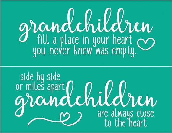 Grandchildren Quote Silk Screen Stencil, Reusable SelfAdhesive Mesh Stencil for Painting Wood Signs, Farmhouse Home Decor DIY Gift for Grandma & Grandpa