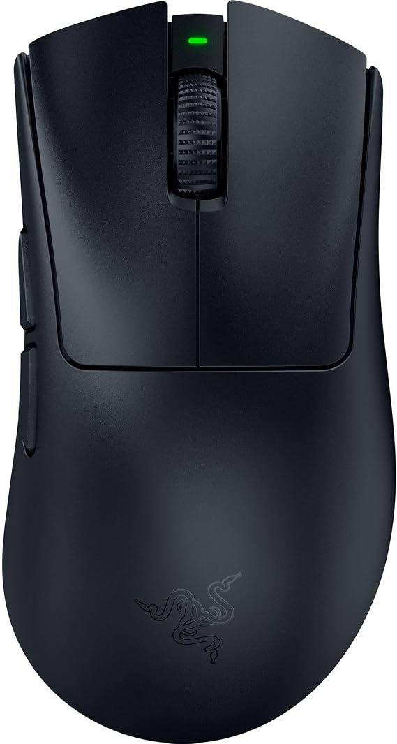 Razer DeathAdder V4 Pro - Ultra-lightweight Wireless Ergonomic Esports Mouse - 56g - 2,4 Ghz Hyperspeed - Focus Pro 45K Sensor - 8K Hz Polling - Optical Switches Gen-4 - PC/Mac | Black