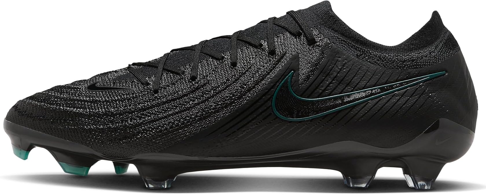 Nike Phantom GX 2 Elite FG Low-Top Soccer Cleats (FJ2559-002, Black/Deep Jungle/Black) Size 10