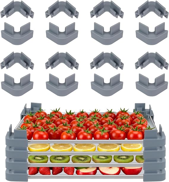 16 Pcs Original Tray Stackers Compatible with Harvest Right Freeze Dryer,Stacks 5 Trays-Freeze Dryer Accessories-Freeze-Dried Food Storage (Grey)