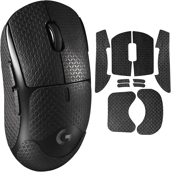 Sweat-Resistant Mouse Grip Tape for Logitech G Pro Wireless/Pro 2 Lightspeed Sticker Anti-Slip Mouse Skin G Pro Mice Decal(Black)