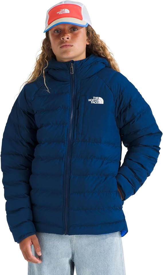THE NORTH FACE Boys' Reversible Perrito Hooded Jacket, Estate Blue, Large