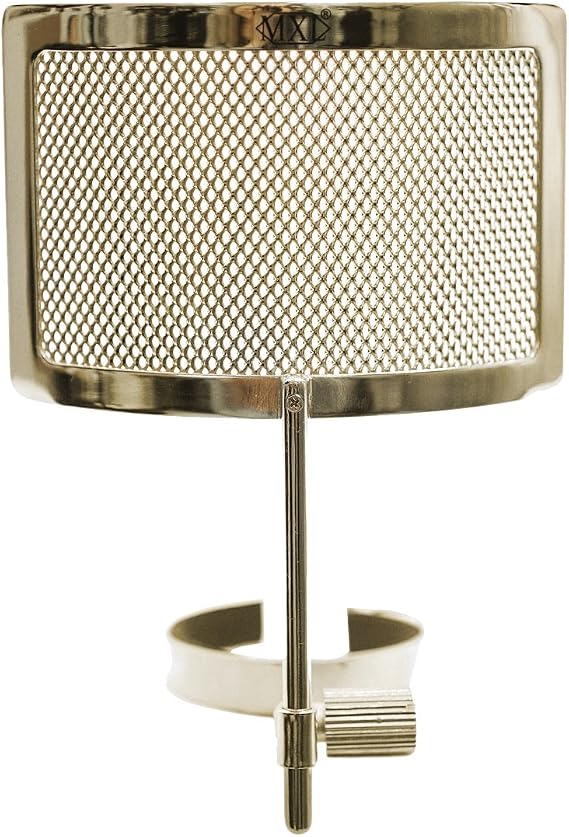 MXL-PF-005-C Metal Mesh Pop Filter intended to attach to MXL 2001, 2003A or other mics of the same size.