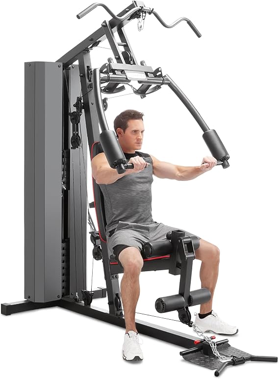 Marcy Multifunctional Workout Station 100lbs to 200lbs Stack Home Gym for Weightlifting and Bodybuilding