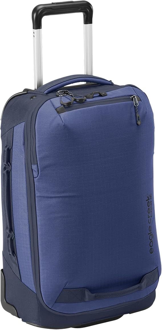 Eagle Creek Expanse 2-Wheel 21.25" Convertible International Carry-On Luggage Backpack Straps Durable, Water-Resistant, Lightweight Travel-Ready Suitcase Pilot Blue