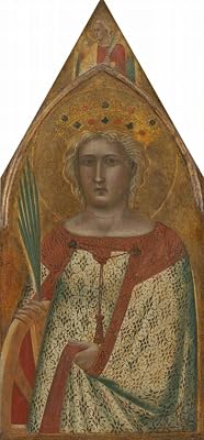 ARTTLBBS Famous Artworks Prints Poster Canvas Saint Catherine of Alexandria with an Angel Artwork Oil Painting for Home Decor 60x90cm