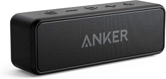 Anker soundcore 2 Portable Bluetooth Speaker, Stereo Sound, IPX7