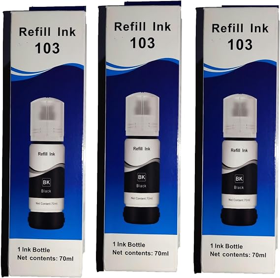 Melsan For Epson EcoTank L6290 Uyumlu Siyah Muadil Mürekkep 3x70 ml (Toplam 210 ml)