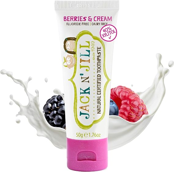 Jack N Jill Natural Toothpaste, Berries N' Cream, 1.76 oz (Pack of 1)