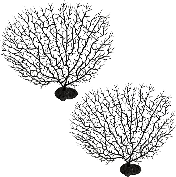 2Pcs Aquarium Artificial Plants Coral Reef 7 inches Fish Tank Decorations