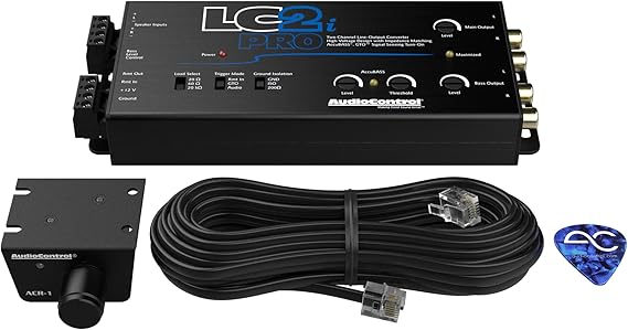 AudioControl LC2i PRO 2-Channel Active Line Output Converter with AccuBASS for Adding Subwoofers, Amplifiers to Factory Car Audio Receiver Head Unit, Includes ACR-1 Dash Remote Bass Knob Controller