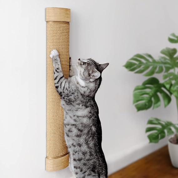 7 Ruby Road Wall Mounted Cat Scratcher, Replaceable Sisal Scratching Post