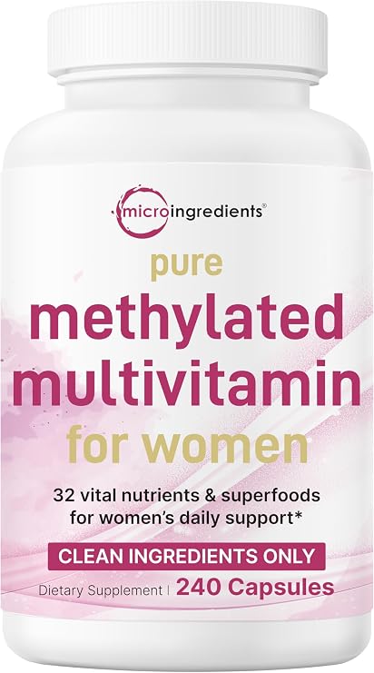 Micro Ingredients Pure Methylated Multivitamin for Women, 240 Capsules
