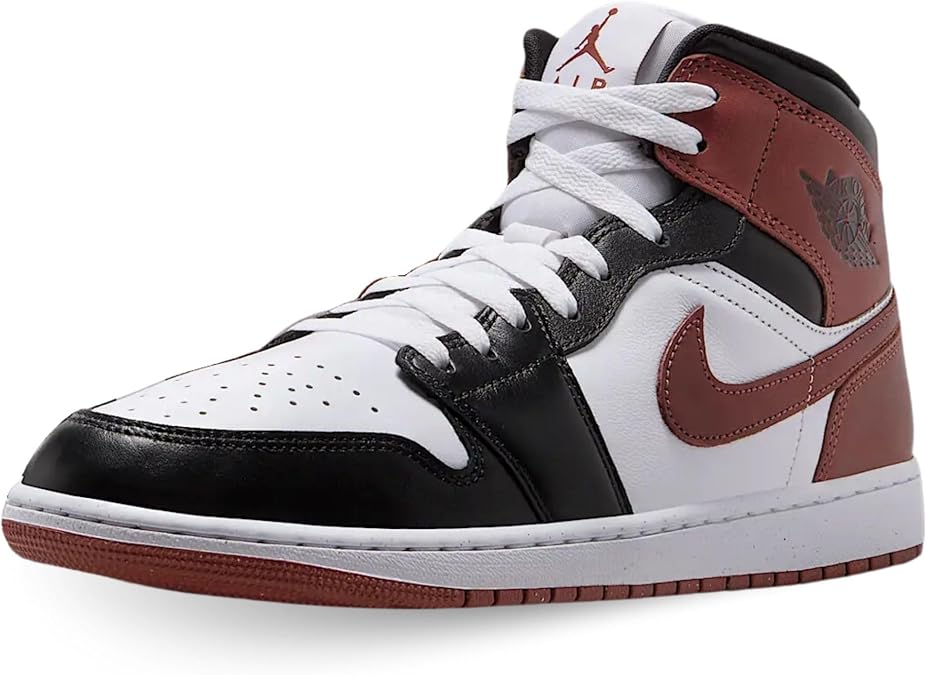 Air Jordan 1 Mid Se "white/dark Pony-black"