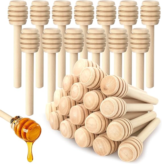 400 Pcs Honey Dipper Sticks, 3 Inch Mini Wooden Honeycomb Stick