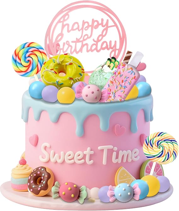 Candyland Cake Topper Donut Party Decorations Ice Cream Cake Decoration