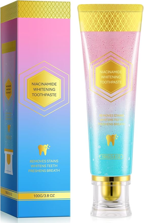 Niacinamide Whitening Toothpaste, Niacinamide Intensive Toothpastes, Effectively Whitens Teeth, Stain Removal, Protects Tooth Enamel and Freshens Breath, for Sensitive Teeth, 3.5 FL.OZ
