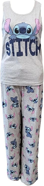 7STAR Playful Women's Tank and Pant Pajama Set, Grey