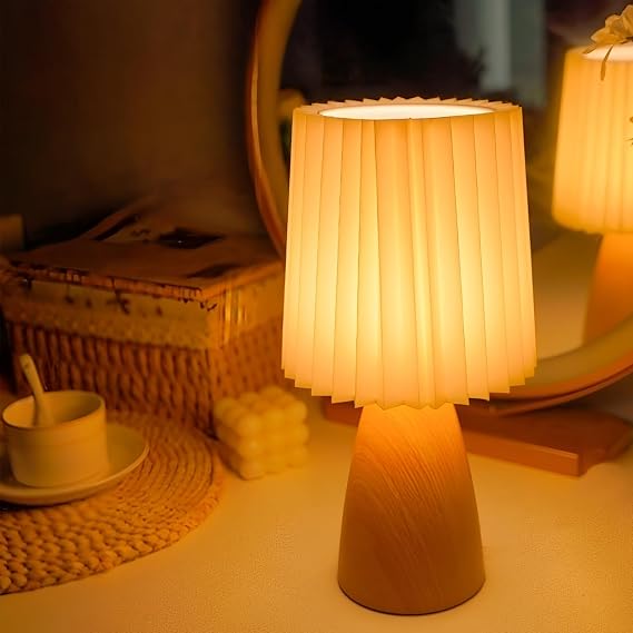 Ceramic Bedside Table Lamp,3-Color Temps Stepless Dimming Desk Lamp with Remote Control,Desk Reading Light,Nightstand Lamp for Living Room/Bedroom/Dorm/Office Home Decoration (15 Inline Control)