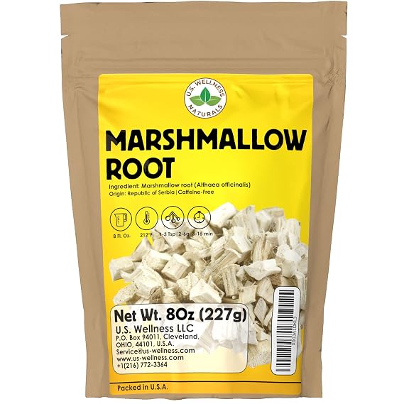 Marshmallow Root Herb 8 oz. (227g) | Non-GMO Tea | Non-Irradiated | Chunky Cuts | Althaea Officinalis Redix