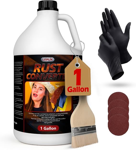 LISRUX Rust Converter Metal PrimerUltra, Effective Professional GradeWater-Based Rust Repair, Stops Rustand Converts Rust Spots (1 Gallon)