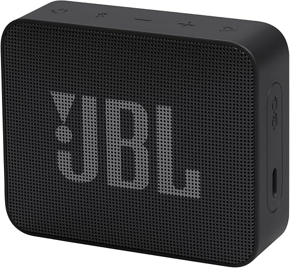 JBL GO Essential 2 taşınabilir Bluetooth hoparlör, JBL Pro ses, 5 saate kadar pil ömrü, IP67 su geçirmez tasarım, siyah