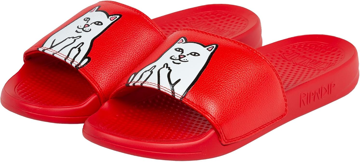 RIPNDIP Lord Nermal Slides, Slippers for Summer, Slip On Shoes, Funny Cat Sandals for Men