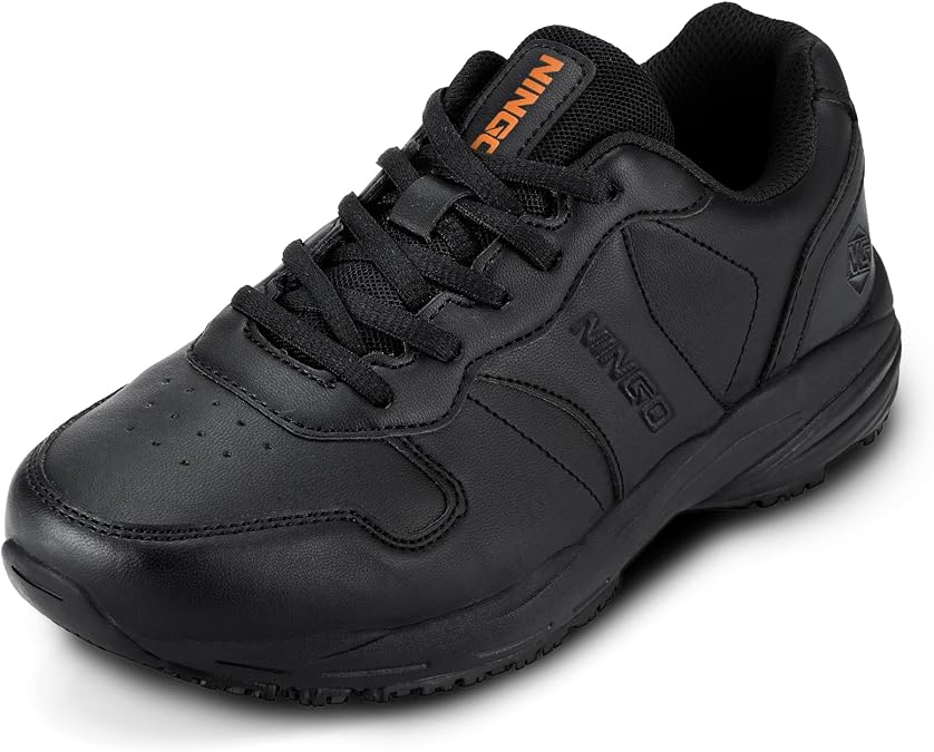 NINGO Non Slip Work Shoes for Women, Water Resistant Restaurant Shoes