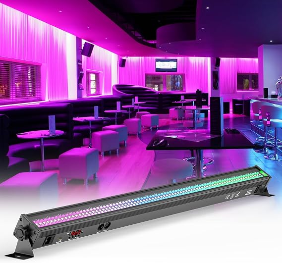 168W LED Wall Washer Light, 336 LEDs RGBW Stage Wash Lights Bar, 40" Aluminium Light Bar Support DMX Control, Music Sync Perfect for Commercial Performance, Stage, Birthday, Party Lighting (1 Pack)