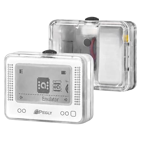 PEGLY Smart NFC Emulator Compatible with Nintendo Switch, 3DS, and Wii U, 1.2" OLED Display, Rechargeable NFC Device with High-Capacity Storage for NFC-Enabled Games