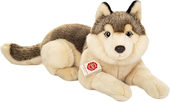 Teddy Hermann 90855 Lying Wolf 40 cm Soft Toy