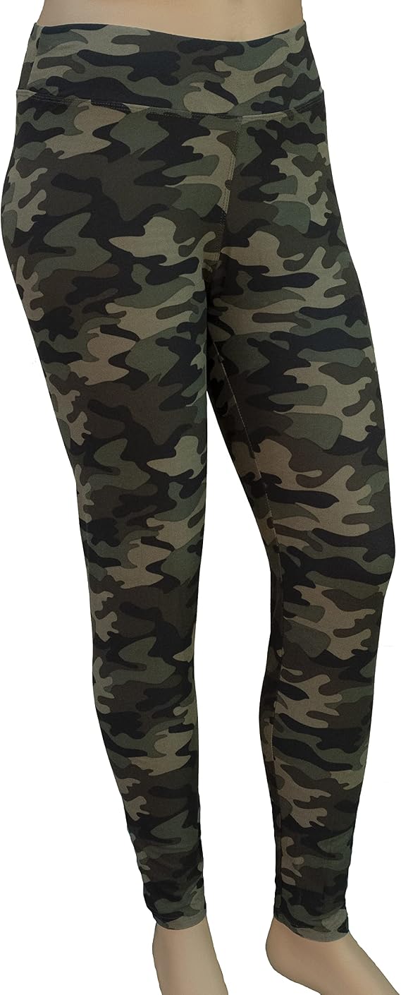 Women's Plus Size Leggings - High Waist Tummy Control Yoga Pants, Soft Plush 4 Way Stretch