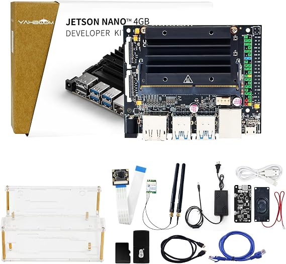 Yahboom Jetson Nano SUB 4GB AI Deploying OpenClaw AI Large Model,for Embedded and Edge Systems with AI Voice Module, CSI IMX219 Camera, Jetson Case(AI Large Model Kit)